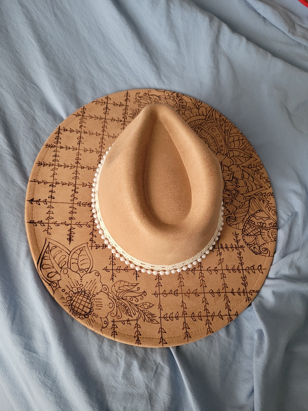 Hand Burned Fedora